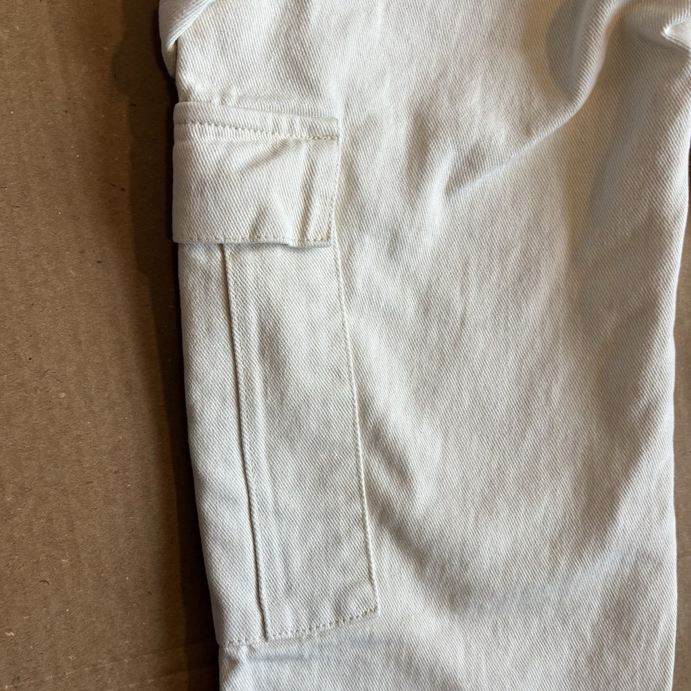 PacSun Off White Bone Cargo Utility Pants 100% Cotton High Rise Pockets Size 24 - Picture 4 of 15